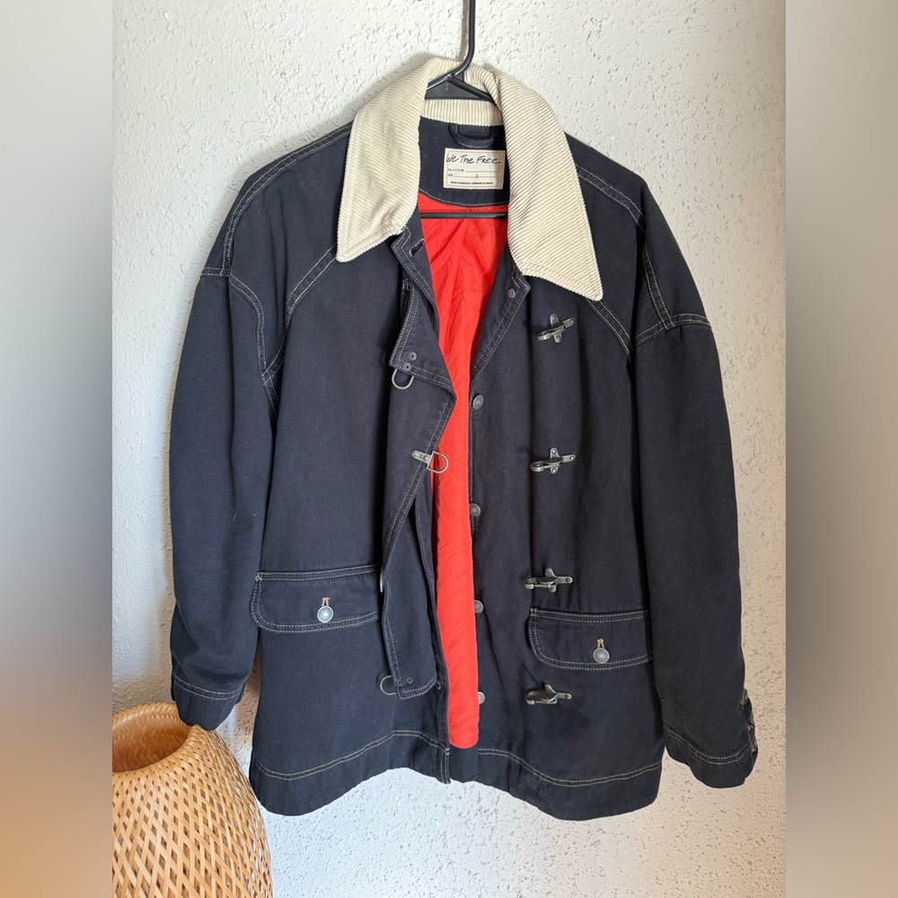 Free People Sweet Talk Denim Barn Coat